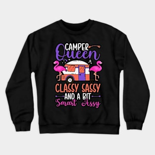 Princess Of Camper Cute Camping Van Kids Girls Crewneck Sweatshirt